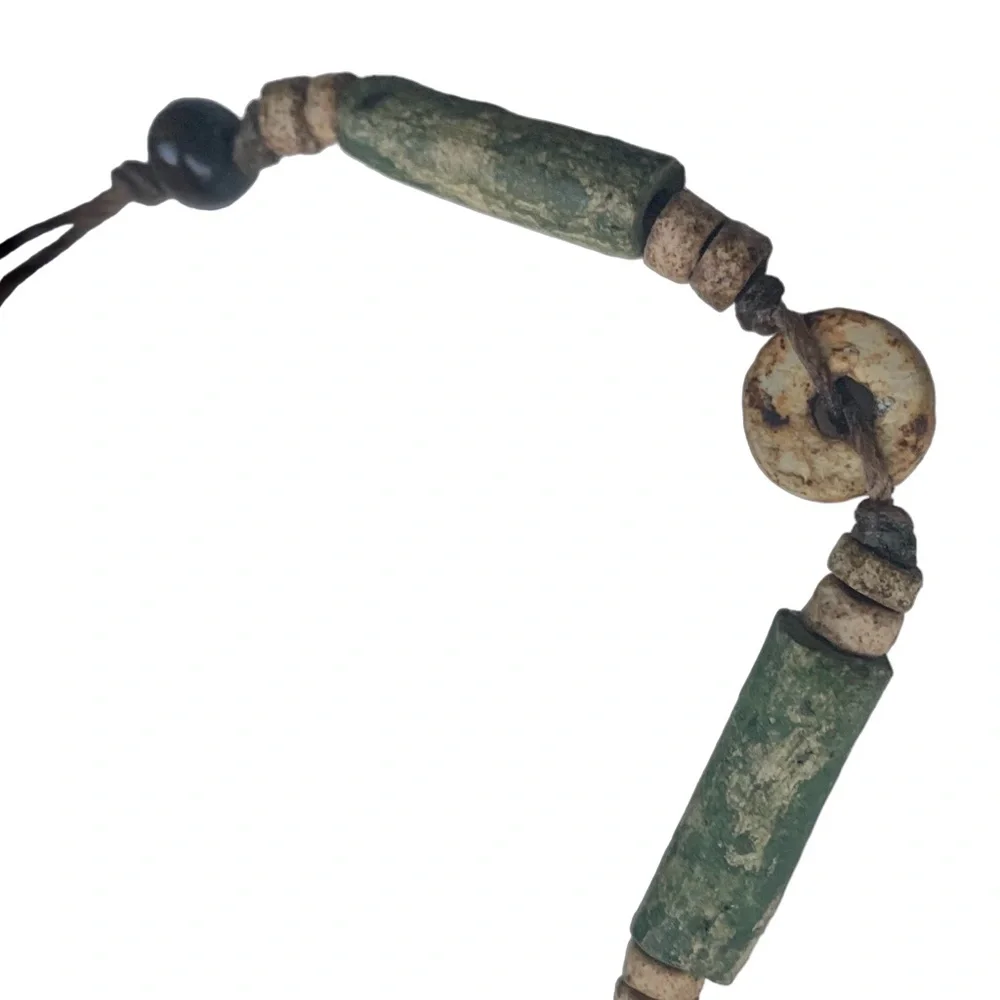 Green Earth Natural Wooden Beaded Unisex Bracelet Mens Bracelet Woman’s Jewelry - Picture 4 of 6
